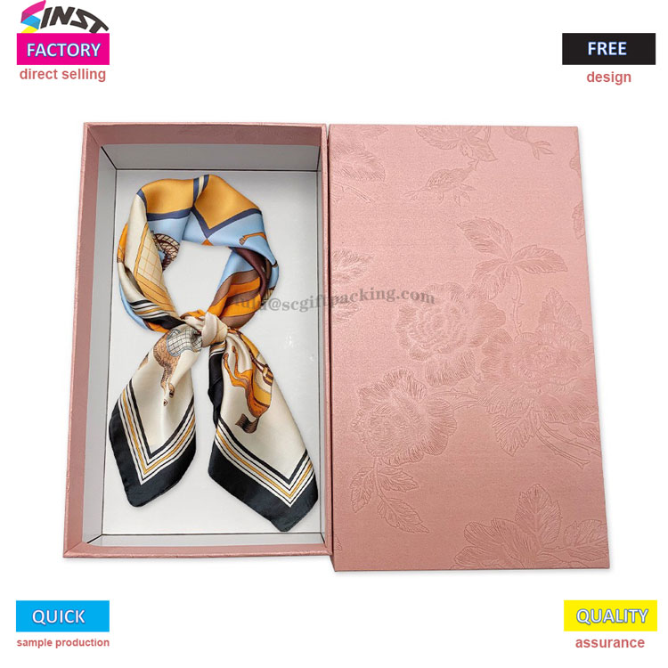 Pink Sky Cover Silk Scarf Gift Box: Pagdaragdag ng isang pakiramdam ng seremonya sa puso