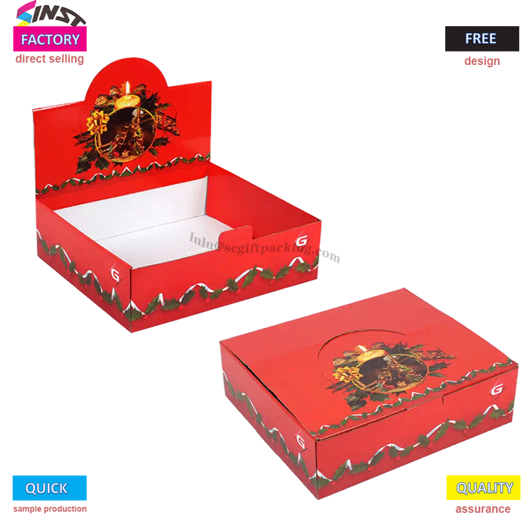 Christmas Desktop Display Stand Classic Kulay Scheme ay nag -aapoy sa Desktop Festive Ceremony Feeling