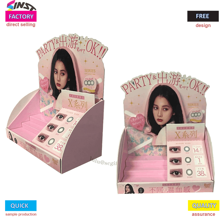 Cardboard Colorful Counter Top Display Box para sa Makeup