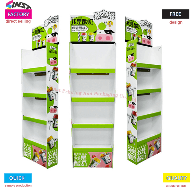 Shopping mall carton display rack para sa inuming gatas