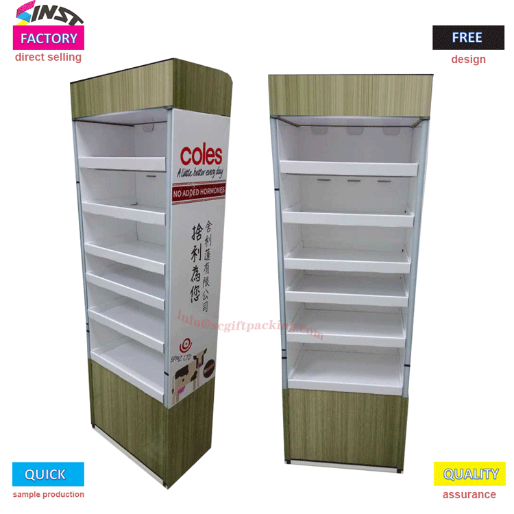 Kapansin-pansing Cardboard Display Rack para sa Milk Tea