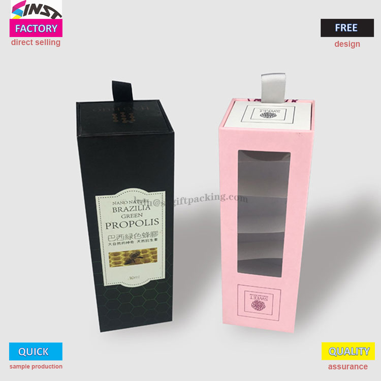 Luxury Rigid Drawer Sliding Gift Box Packaging Para sa Mahahalagang Langis