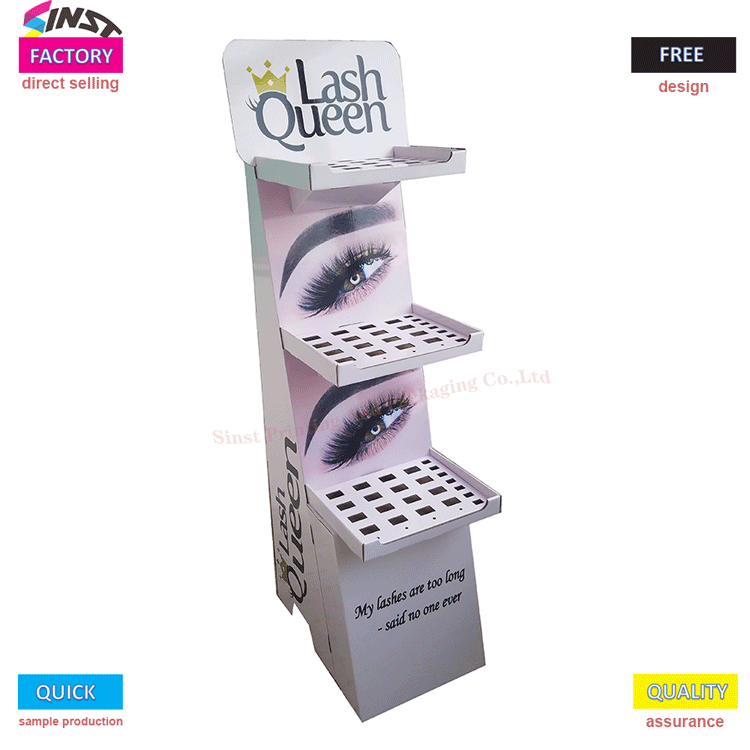 Mascara False eyelashes Floor display stand para sa Double eyelid patch