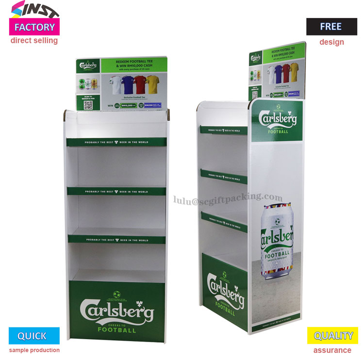 Supermarket beer corrugated display rack