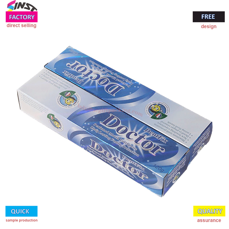 Pagpaputi ng Toothpaste Packaging Box